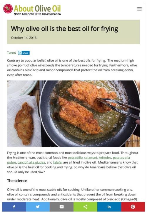 Why olive oil is the best oil for frying